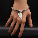 Stainless Steel Couple Bracelet Silver Chain B17982