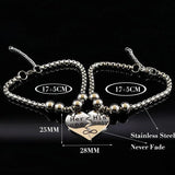 Stainless Steel Couple Bracelet Silver Chain B17982