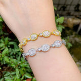 Cubic Zirconia Silver Charm Bracelet for Women CB275