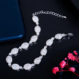 Cubic Zirconia Silver Charm Bracelet for Women CB275