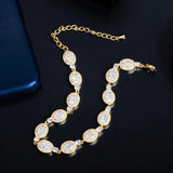 Cubic Zirconia Silver Charm Bracelet for Women CB275