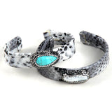 Paved & Pearl Leather Cuff Bracelets for Women