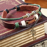 Key Bracelet Lock & Key Couples Leather Bracelet His & Hers Bangles