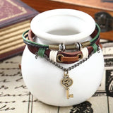 Key Bracelet Lock & Key Couples Leather Bracelet His & Hers Bangles