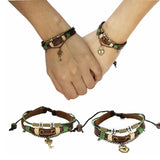 Key Bracelet Lock & Key Couples Leather Bracelet His & Hers Bangles