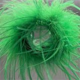 Ostrich Feather Snap Bracelet Cuff Wrist Sleeve Wrap