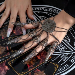 Punk Nail Hobby Bracelet Gothic Halloween Party Hand Chain Gift