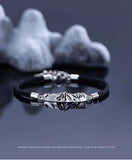 Silver Love Bracelet with Glue Mountain Water Design