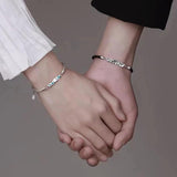 Silver Love Bracelet with Glue Mountain Water Design