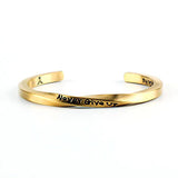 Never Give Up Titanium Spiral Bracelet for Couples