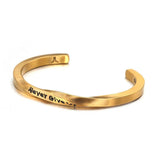 Never Give Up Titanium Spiral Bracelet for Couples