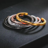 Never Give Up Titanium Spiral Bracelet for Couples