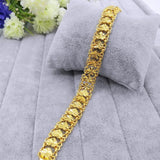 24k Plating Heart Charm Bracelet for Women - Love Lace Bangle