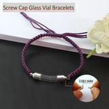 2PCS 6MM Curve Tube Screw Cap Cotton Bracelet Rice Vial Wishing Bracelet