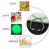 2PCS 6MM Curve Tube Screw Cap Cotton Bracelet Rice Vial Wishing Bracelet