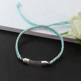 2PCS 6MM Curve Tube Screw Cap Cotton Bracelet Rice Vial Wishing Bracelet