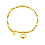 316L Stainless Steel Heart Beaded Bracelet For Women Girl
