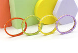 RA Enamel Ladies Rainbow Bracelet Candy Geometric Triangle DIY Combination
