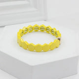 Rainbow Enamel Tile Beaded Bracelet DIY Charm Jewelry