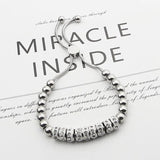 Stainless Steel Circle Bracelet with Zircon-Adjustable Size for Women