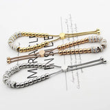 Stainless Steel Circle Bracelet with Zircon-Adjustable Size for Women