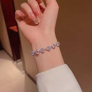 Adjustable Bracelet Bangle Zircon Chain Wedding Girl KAH240