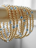 Evil Eye Bracelet Stretch Jewelry 4mm Copper Bead Pulseras