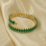 CZ Stainless Steel Adjustable Bracelet Bangle Bling Jewelry