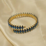 CZ Stainless Steel Adjustable Bracelet Bangle Bling Jewelry