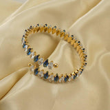 CZ Stainless Steel Adjustable Bracelet Bangle Bling Jewelry
