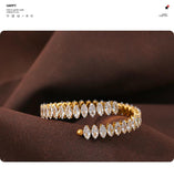 CZ Stainless Steel Adjustable Bracelet Bangle Bling Jewelry