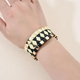Enamel Bead Tile Friendship Bracelet Elastic Stretch