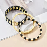 Enamel Bead Tile Friendship Bracelet Elastic Stretch