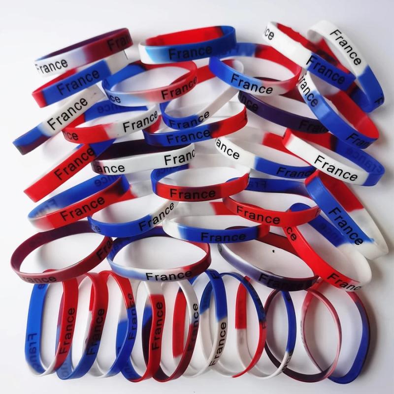 20PCS Flag Bracelets National Wristband Toys Soccer Football Fans Teams