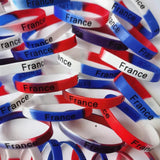 20PCS Flag Bracelets National Wristband Toys Soccer Football Fans Teams