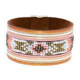Bohemia Beaded Charm Leather Bracelet for Women
