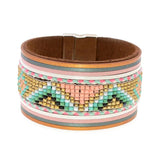 Bohemia Beaded Charm Leather Bracelet for Women