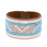 Bohemia Beaded Charm Leather Bracelet for Women