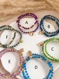 KKBEAD Heart Charm Bracelet Crystal Beaded Pulseras Plated Beads