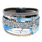 BOHO Leather Bracelets for Women Bead Charm Bracelets Female Jewelry