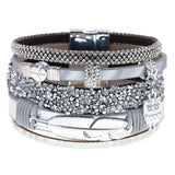 BOHO Leather Bracelets for Women Bead Charm Bracelets Female Jewelry