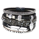 BOHO Leather Bracelets for Women Bead Charm Bracelets Female Jewelry