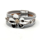 Multilayer Leather Bracelets for Women 4 Colors Magnet Clasp