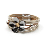 Multilayer Leather Bracelets for Women 4 Colors Magnet Clasp