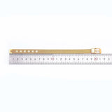 Zircon 26 A-Z Letters Watch Belt Bracelet Copper Steel Chain Bangle