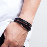 Tiger Eye Beaded Bracelet Magnetic Charm Stainless Steel Jewelry