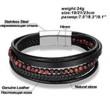 Tiger Eye Beaded Bracelet Magnetic Charm Stainless Steel Jewelry
