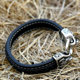 Men's High Genes Leather Bracelet Bangle Jewelry