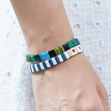 Colorful Acrylic Metal Beads Charm Bracelets For Women