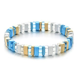 Colorful Acrylic Metal Beads Charm Bracelets For Women
